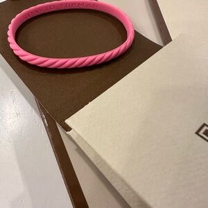 Brand New David Yurman 6mm Rubber Bracelet-pink- size small- comes w/dust cloth